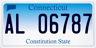 CT license plate AL06787