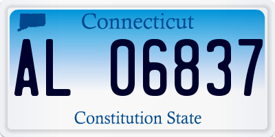 CT license plate AL06837