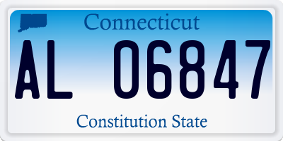 CT license plate AL06847