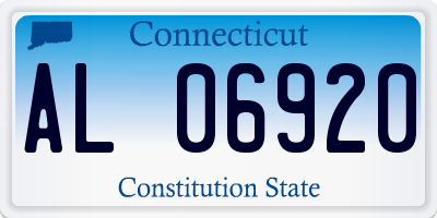 CT license plate AL06920