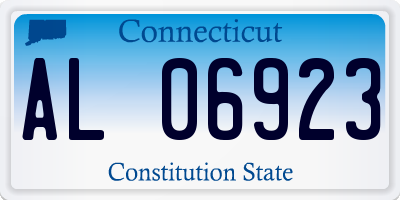CT license plate AL06923