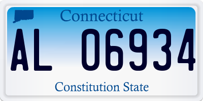 CT license plate AL06934