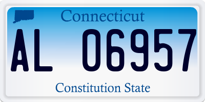 CT license plate AL06957