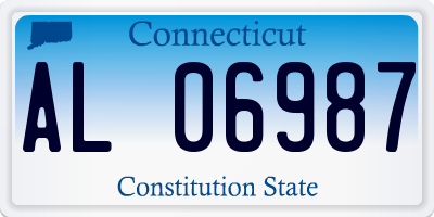CT license plate AL06987