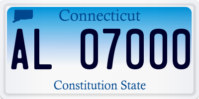 CT license plate AL07000