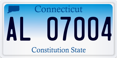 CT license plate AL07004