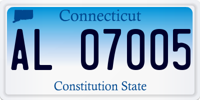 CT license plate AL07005
