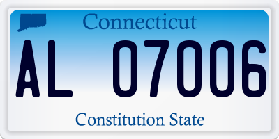 CT license plate AL07006