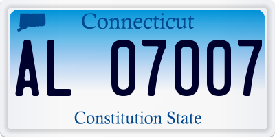 CT license plate AL07007