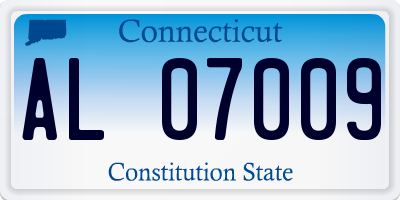 CT license plate AL07009
