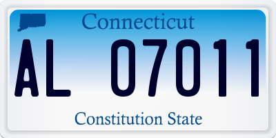 CT license plate AL07011