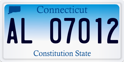 CT license plate AL07012