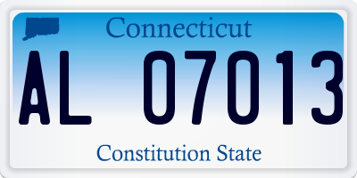 CT license plate AL07013