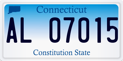 CT license plate AL07015