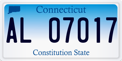 CT license plate AL07017