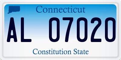 CT license plate AL07020