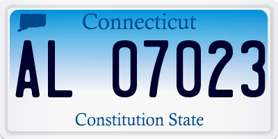 CT license plate AL07023