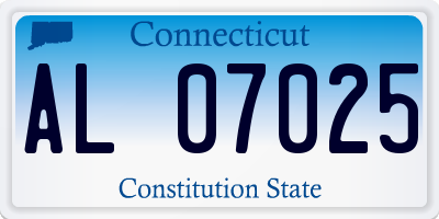 CT license plate AL07025