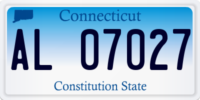 CT license plate AL07027