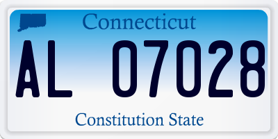 CT license plate AL07028