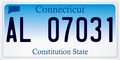 CT license plate AL07031