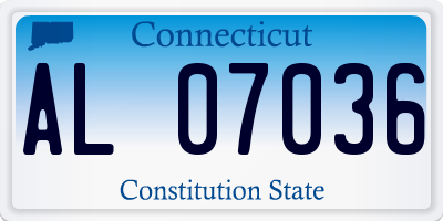 CT license plate AL07036