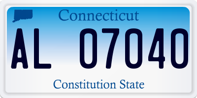 CT license plate AL07040