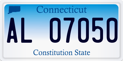 CT license plate AL07050