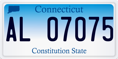 CT license plate AL07075
