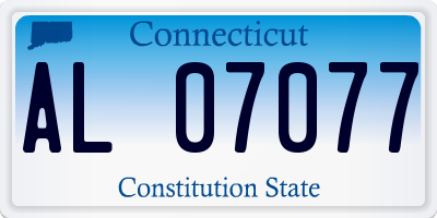 CT license plate AL07077