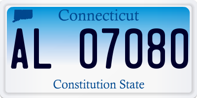 CT license plate AL07080
