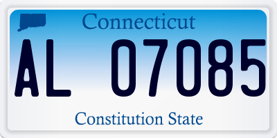 CT license plate AL07085