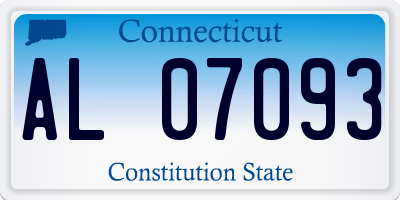 CT license plate AL07093
