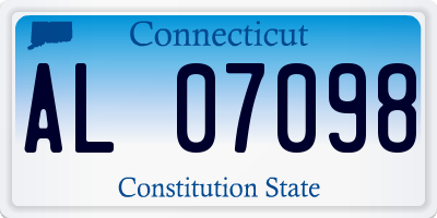 CT license plate AL07098