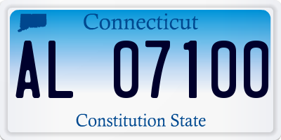 CT license plate AL07100