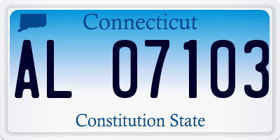 CT license plate AL07103