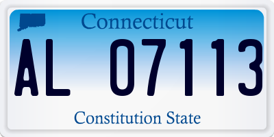CT license plate AL07113