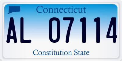 CT license plate AL07114