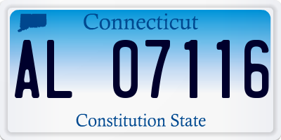 CT license plate AL07116