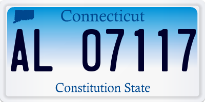 CT license plate AL07117