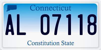 CT license plate AL07118