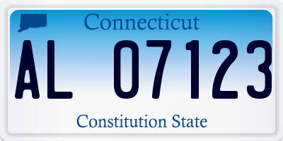 CT license plate AL07123