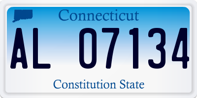 CT license plate AL07134