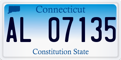 CT license plate AL07135