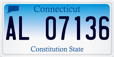 CT license plate AL07136