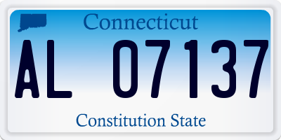 CT license plate AL07137