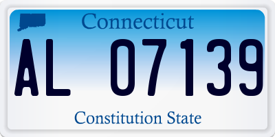 CT license plate AL07139
