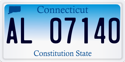 CT license plate AL07140