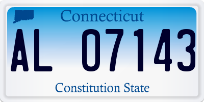 CT license plate AL07143