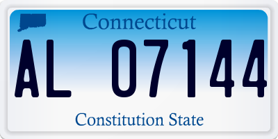 CT license plate AL07144